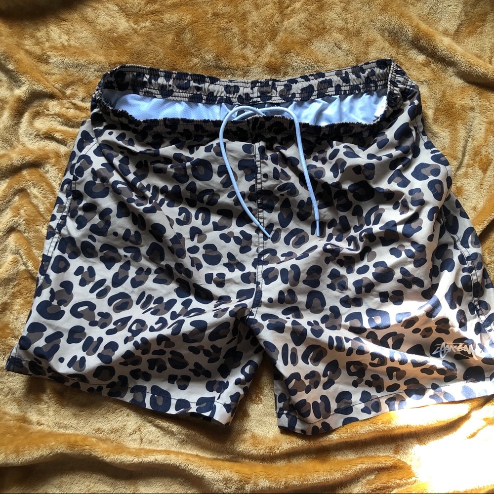 Men’s Stussy Leopard Swim Shorts